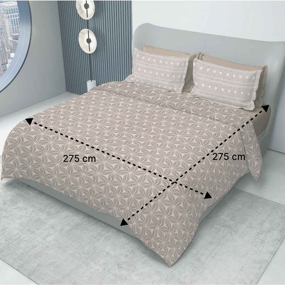 Dream Living King Size Premium Soft Uphar | Bedsheet 135 GSM With 2 Pillow Covers 275x275 cm | 1