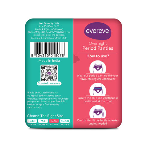 Evereve Overnight Disposable Period Panties | L-XL