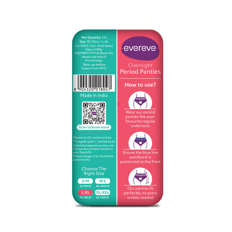 Evereve Overnight Disposable Period Panties | L-XL