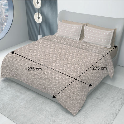 Dream Living King Size Premium Soft Uphar | Bedsheet 135 GSM With 2 Pillow Covers 275x275 cm | 1