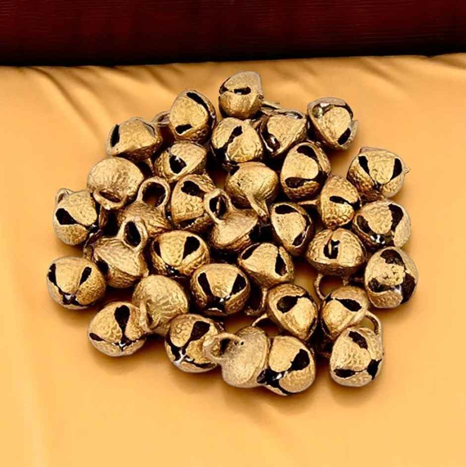 Uapan Brass Ghungroo Loose Big, Pack Of 50