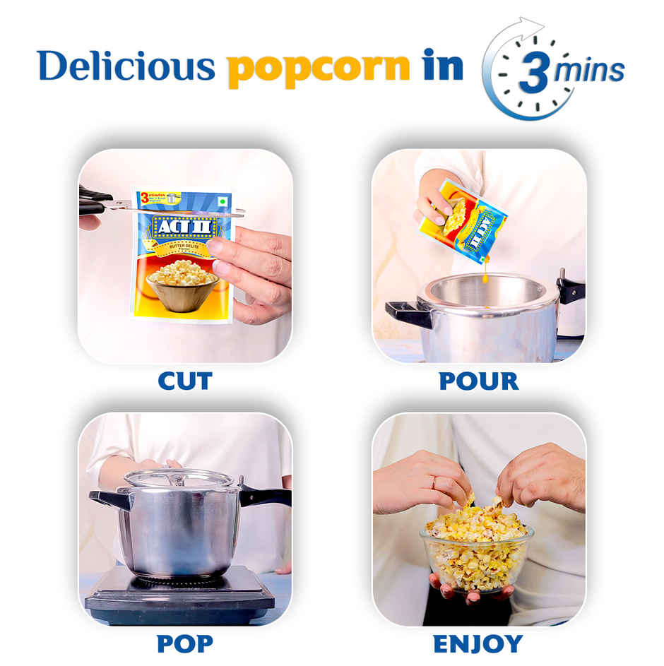 Act II Instant Popcorn | Butter Delite | Hot & Fresh in 3 mins