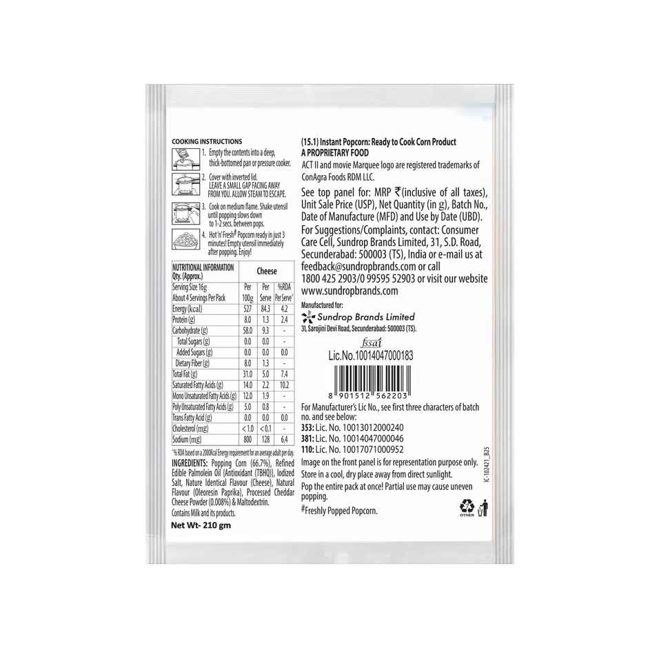 Act II Instant Popcorn | Cheese, Buy 2 Get 1 free offer, Hot & Fresh in 3 mins