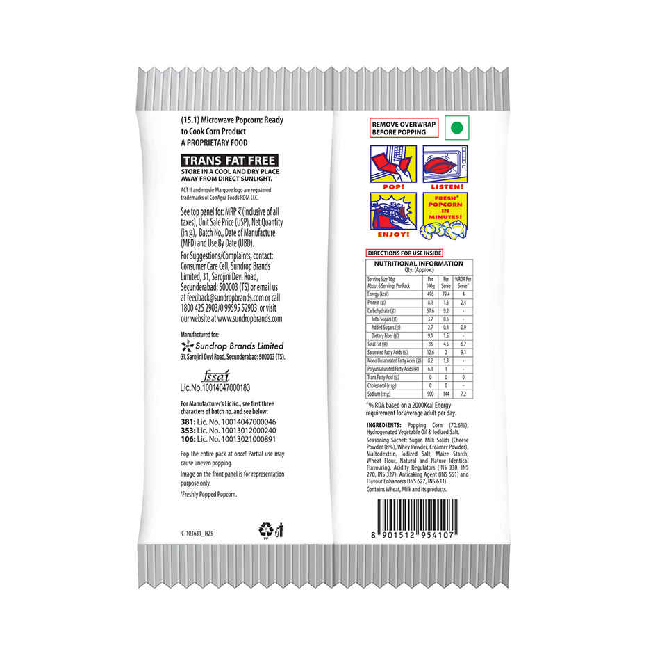 ACT II Microwave Cheese Burst Popcorn Big Pack