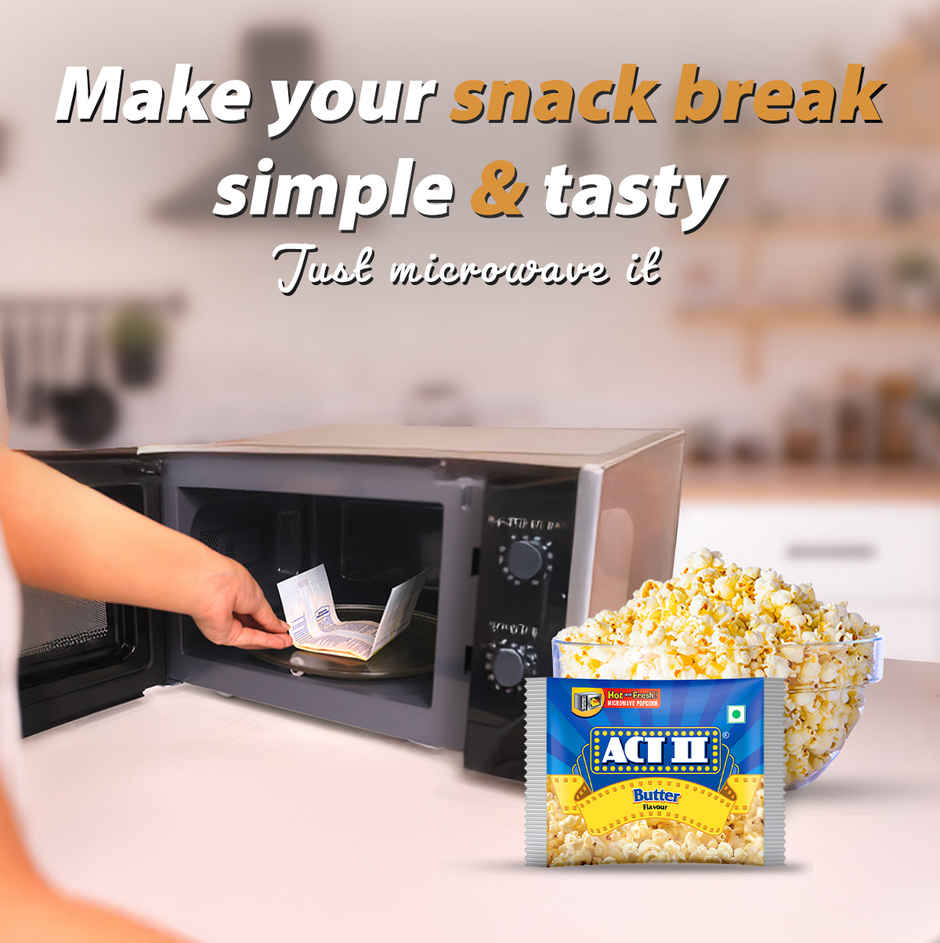 Act II Microwave Popcorn | Butter, small pack, Hot & Fresh in 3 mins