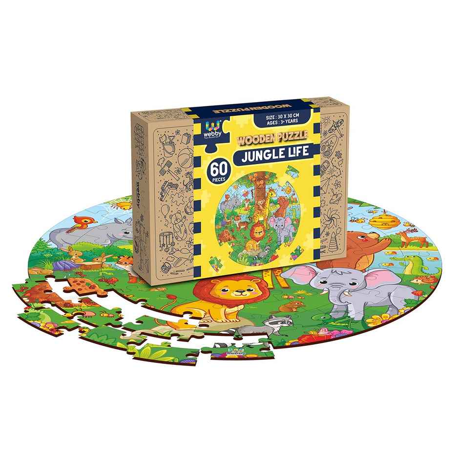 Webby Toys Jungle Jigsaw Puzzle (Multicolor, 4 - 6 years)