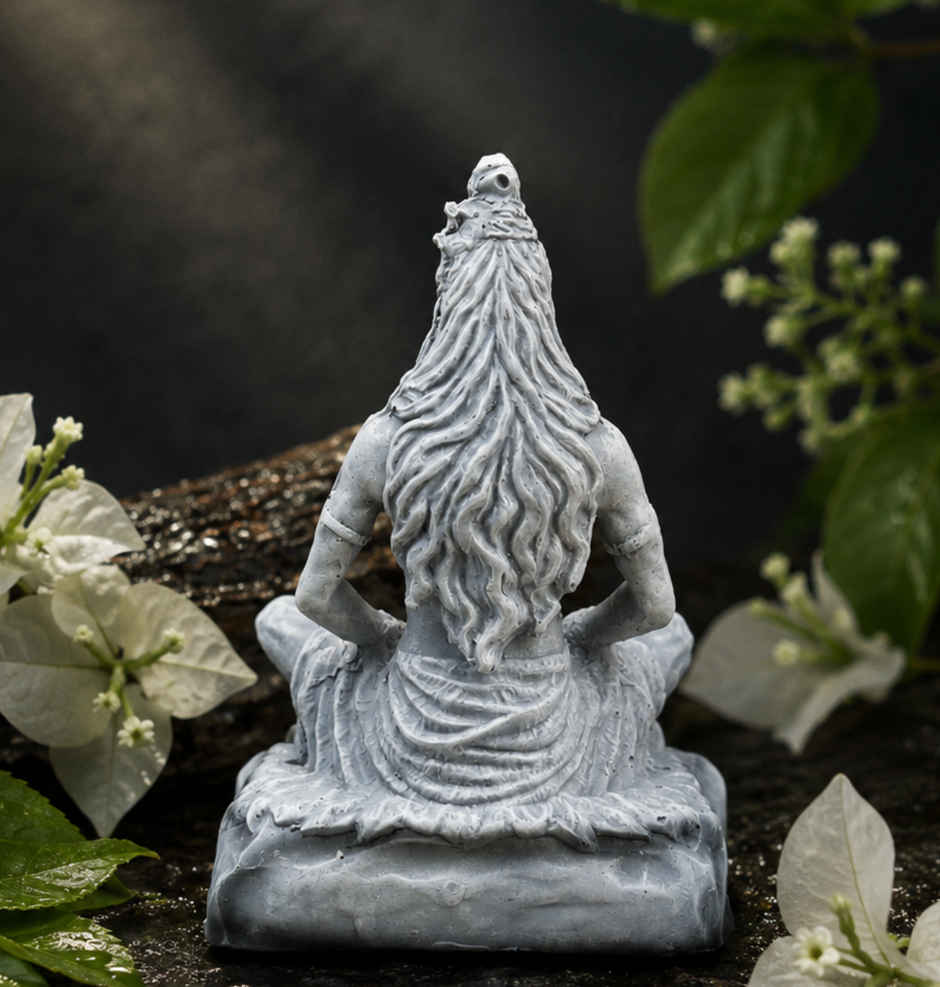 ServDharm Stone Grey Resin Shiva Idol | 4 Inch