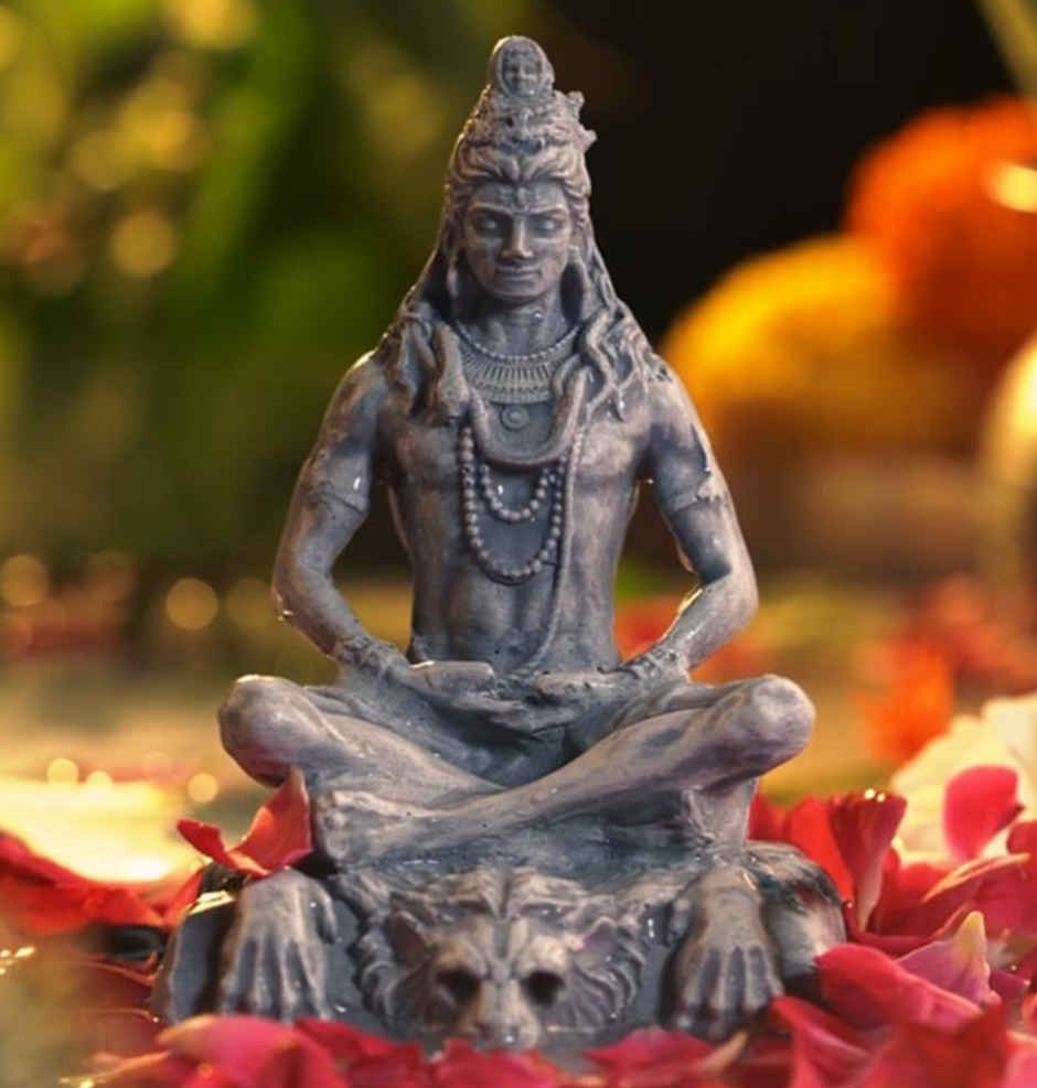 ServDharm Stone Grey Resin Shiva Idol | 4 Inch