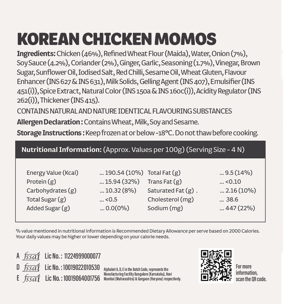 Licious Korean Chicken Momos