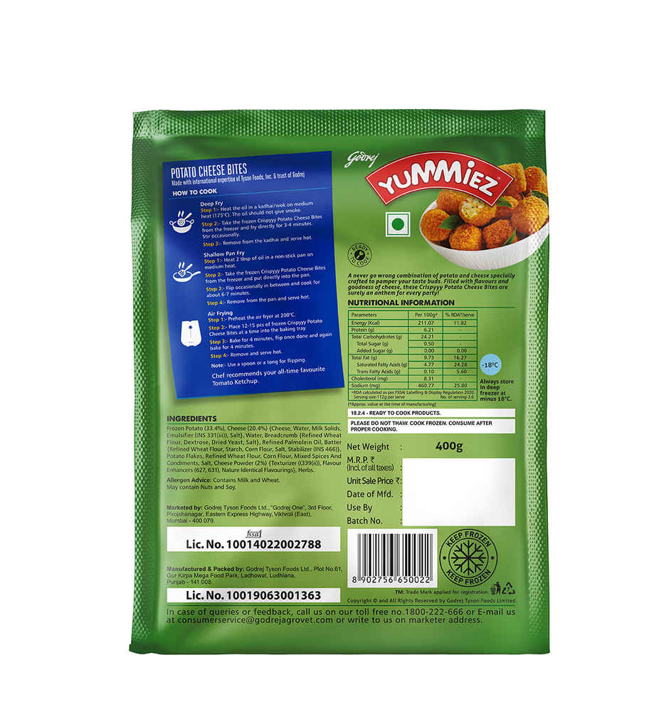 Godrej Yummiez Potato Cheese Bites