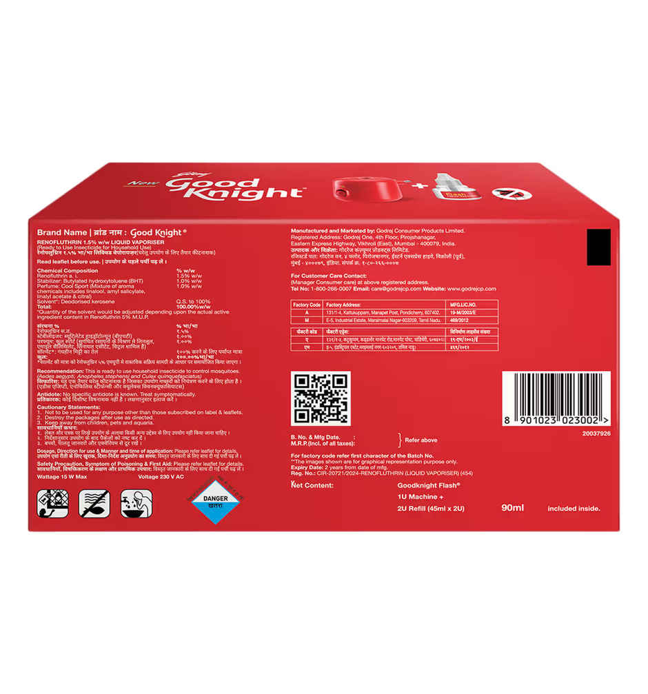 Good Knight Flash Liquid Vaporizer Mosquito Repellent Combo