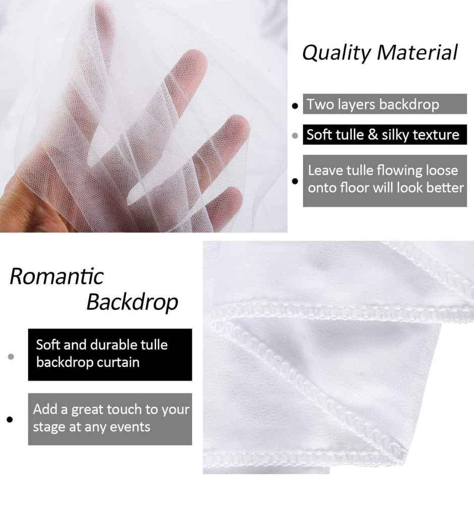 Tent Romantic Decoration Set|Red & White Balloons, Foil Heart, LED Light, Backdrop Curtains | Hemito