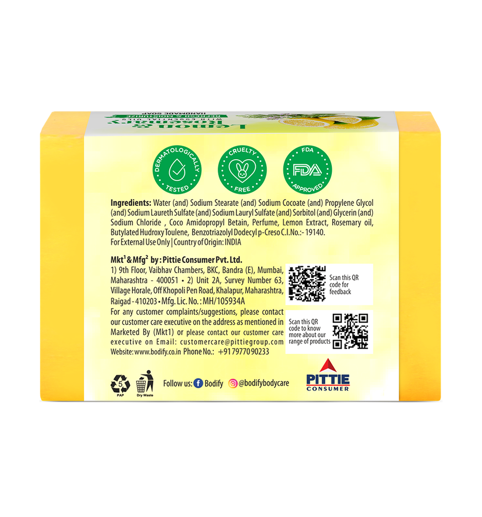 Bodify Lemon & Rosemary Handmade Soap