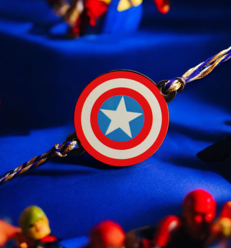 House Of Festivals Captain America Shield Pendant Rakhi | Official Disney Merchandise