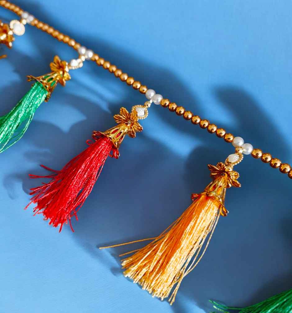 Tassel Toran with Beads | Multicolour | House Of Festivals