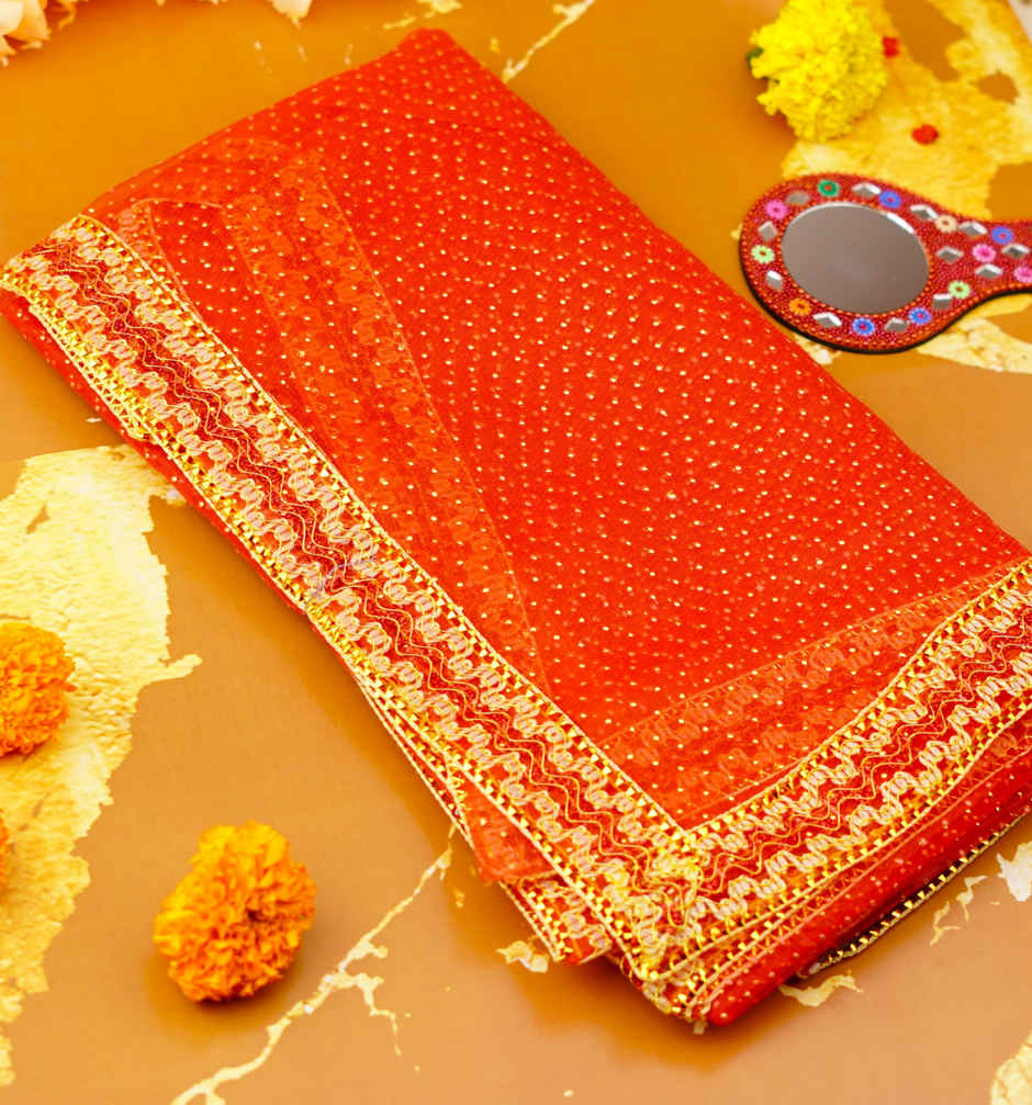 Red Sparkle Studded Mata | ServDharm