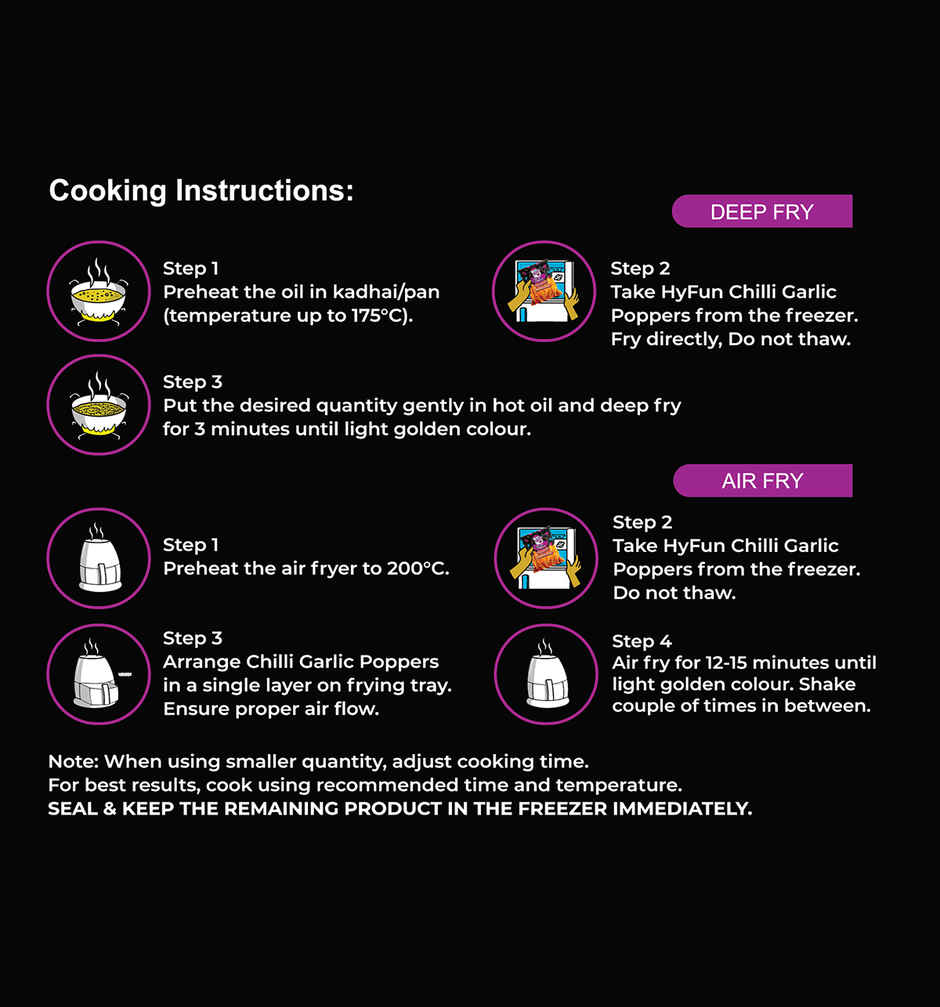 HyFun Chilli Garlic Potato Poppers, Spicy Nuggets | Frozen