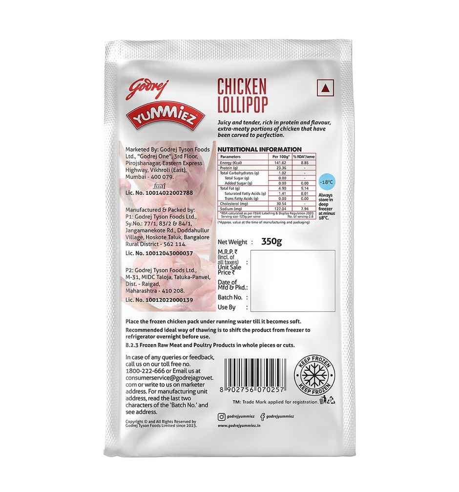 Godrej Chicken Lollipop (Freshly Frozen)