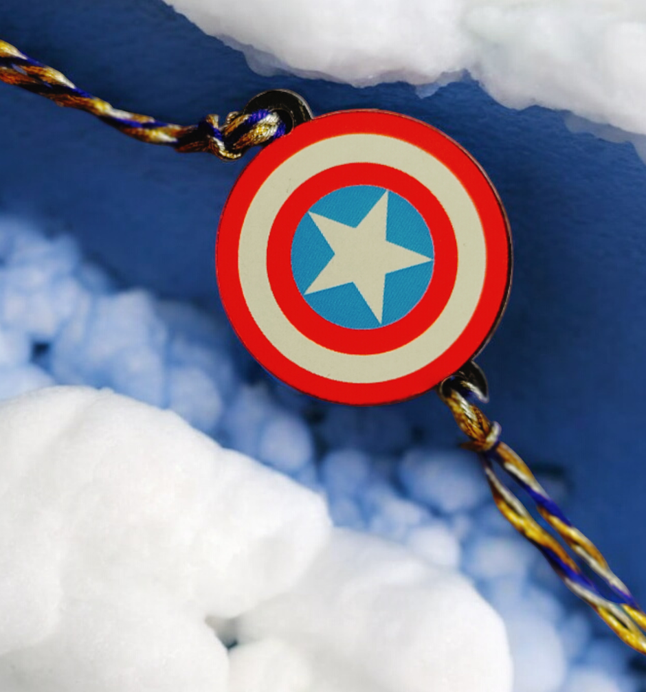 House Of Festivals Captain America Shield Pendant Rakhi | Official Disney Merchandise