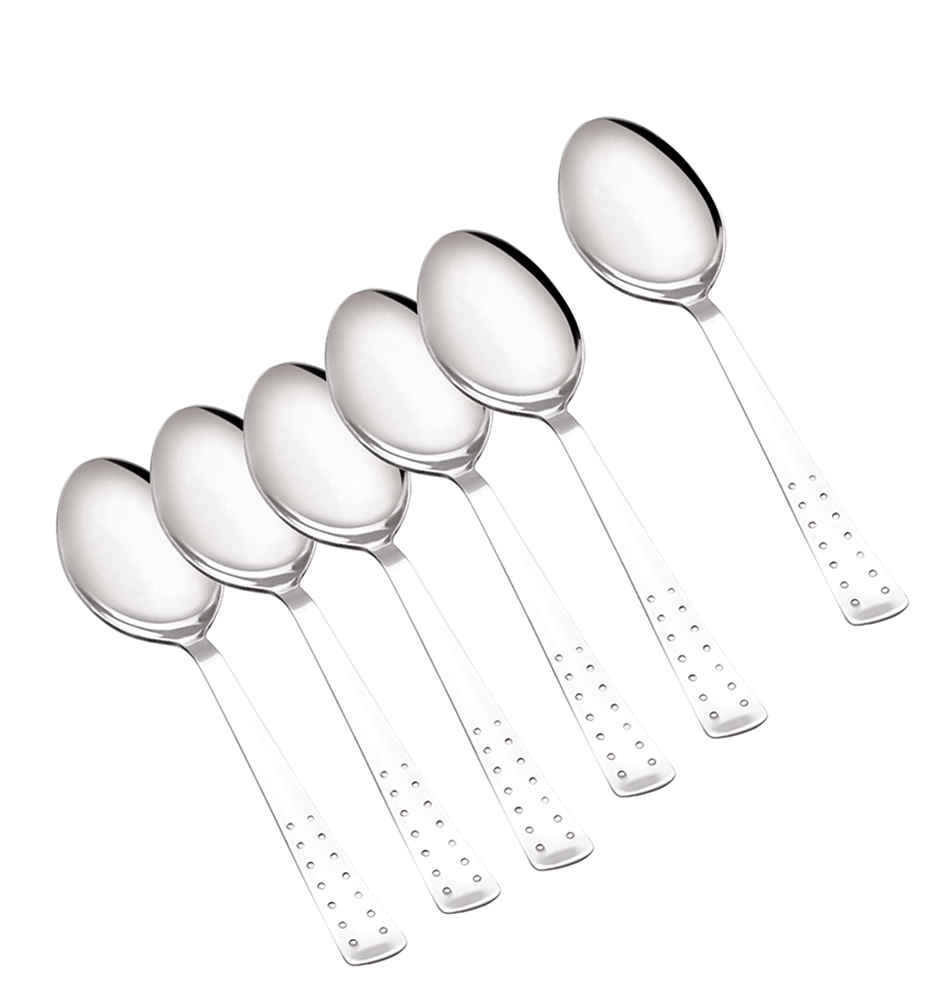 Petals Stainless Steel Dessert Spoon - Dott | 18 cm