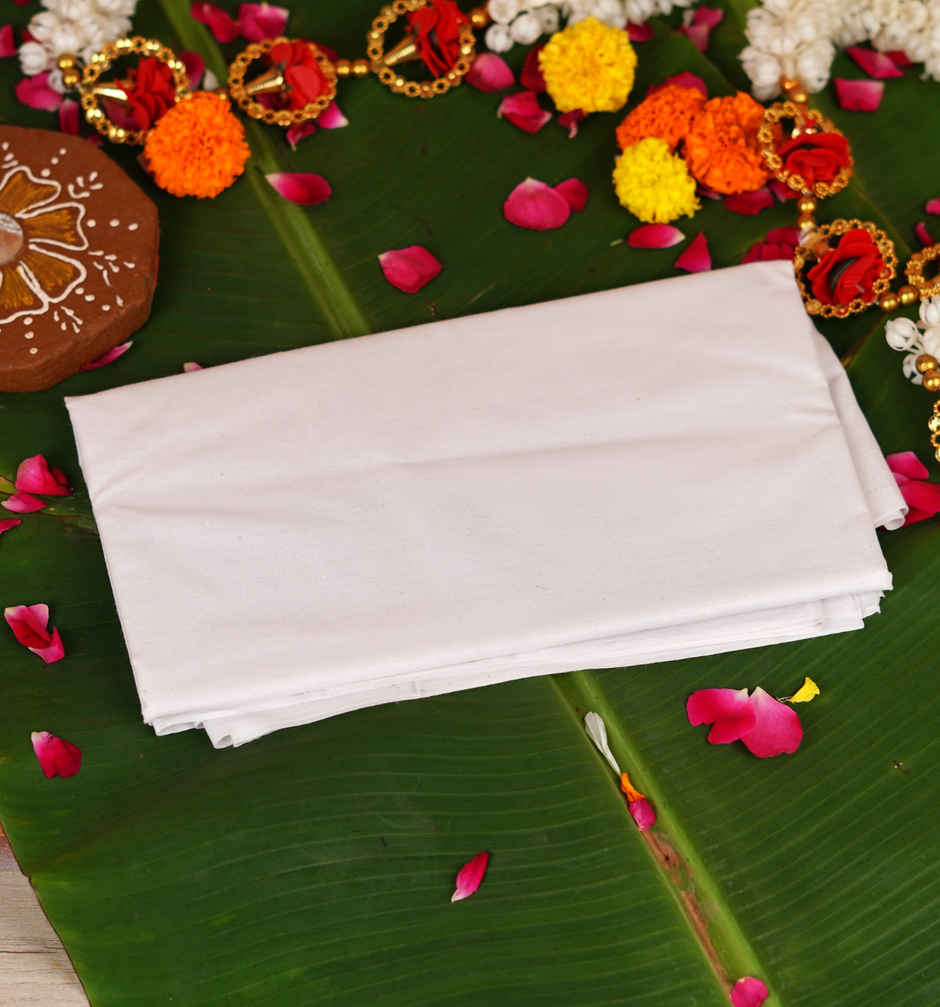 White Pooja Vastra 1 m | ServDharm