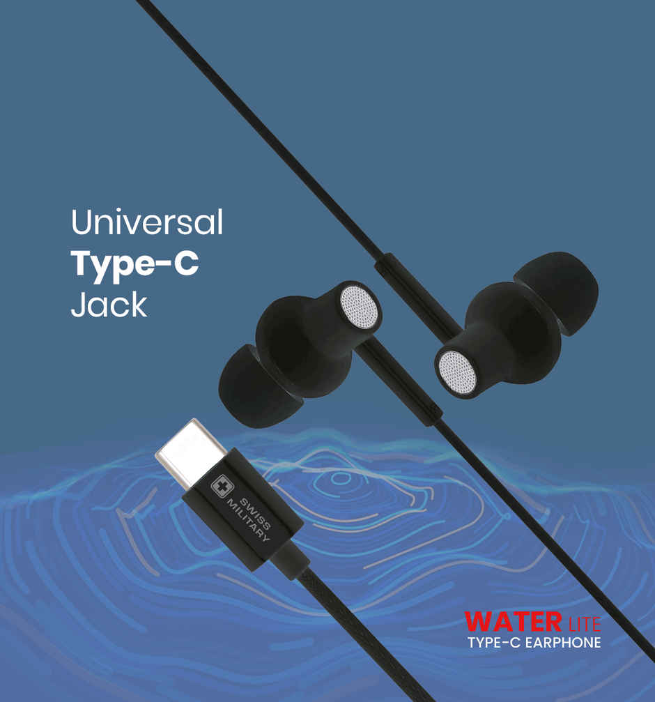 Swiss Military Water Lite Type-C Earphone - Black