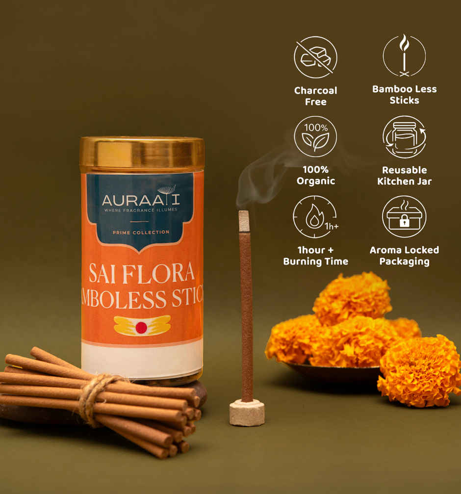 Natural Bambooless Sai Flora Dhoop | Auraa-i