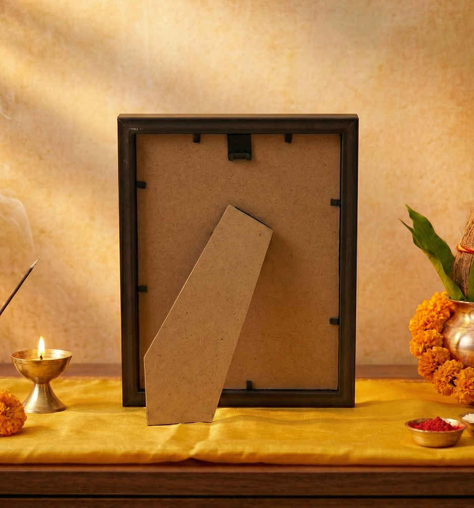 Mahavir Jain Deity Brown Photo Frame | 22 x 17 cm | ServDharm