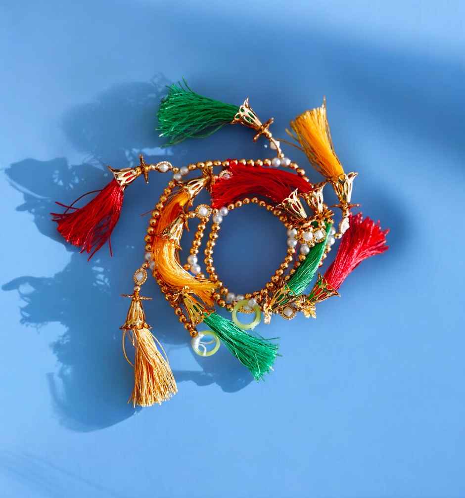 Tassel Toran with Beads | Multicolour | House Of Festivals