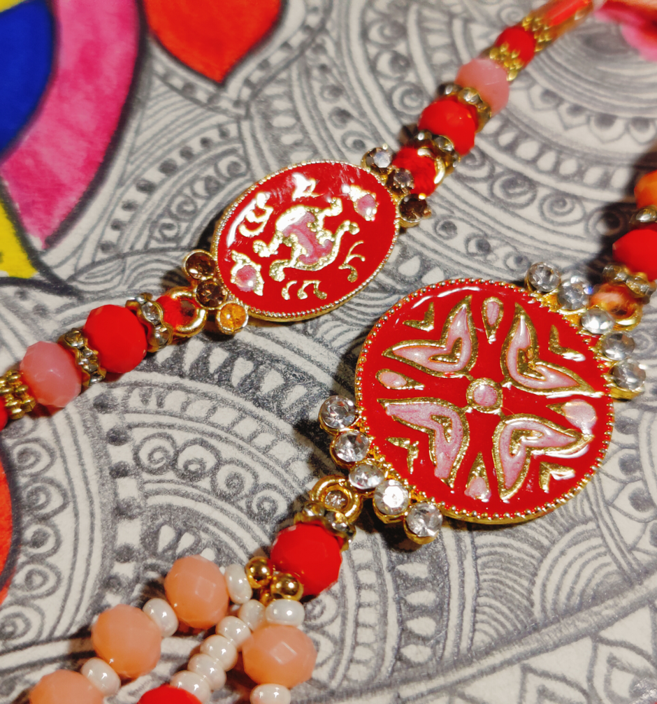 House Of Festivals Bhaiya and Bhabhi Meenakari Rakhi