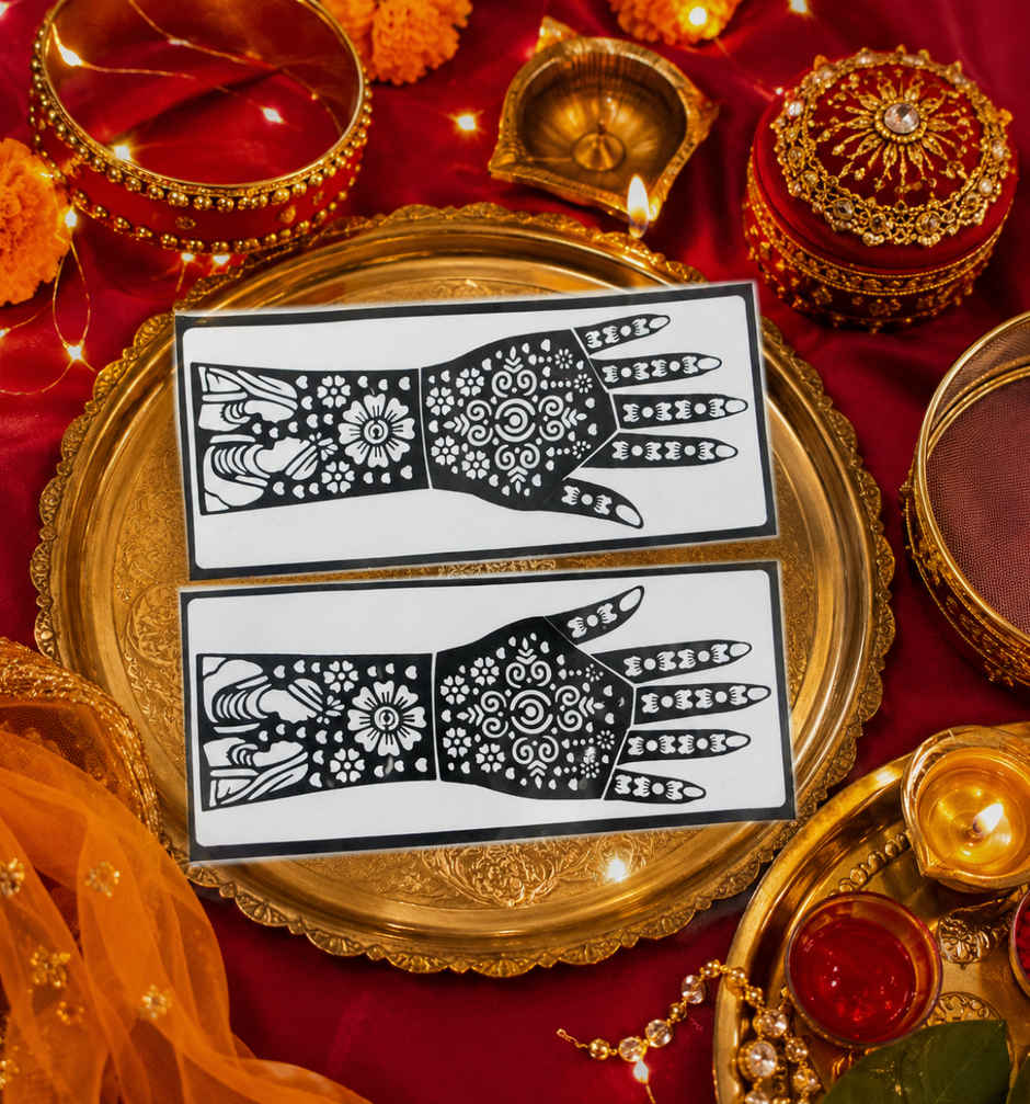 Shubh Aarambh Mehndi Stencil | ServDharm