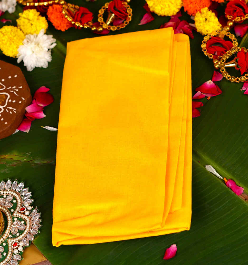 Yellow Pooja Vastra - 1 m | ServDharm