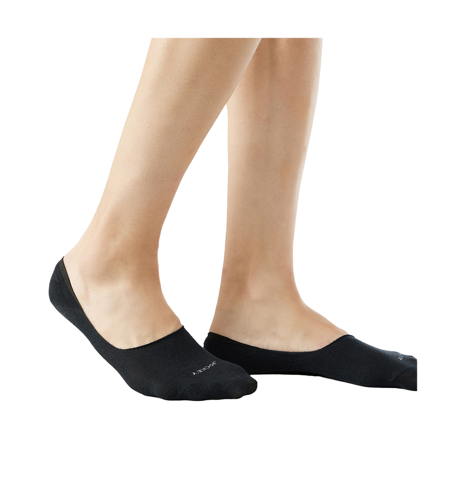 Jockey Men's Solid Cotton, Nylon, and Elastane No Show Socks | Black - Free Size