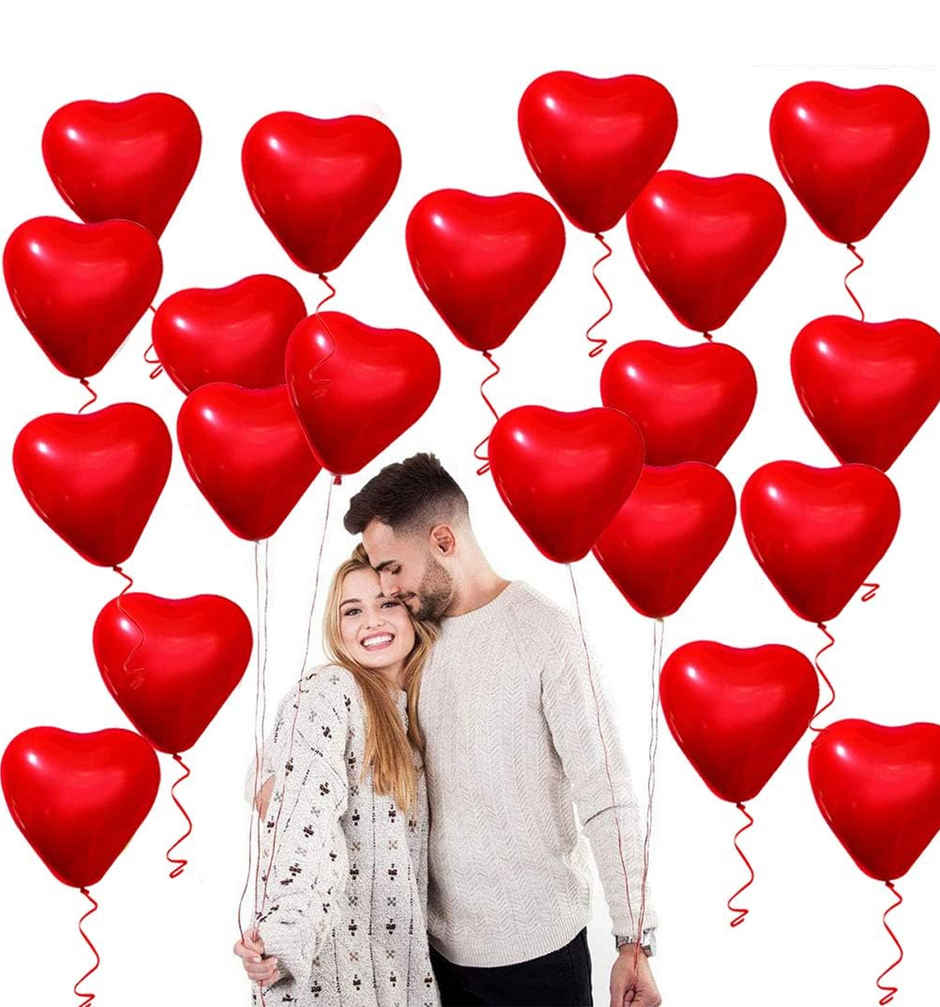 Heart Shaped Red Balloons for Decoration | Party Propz
