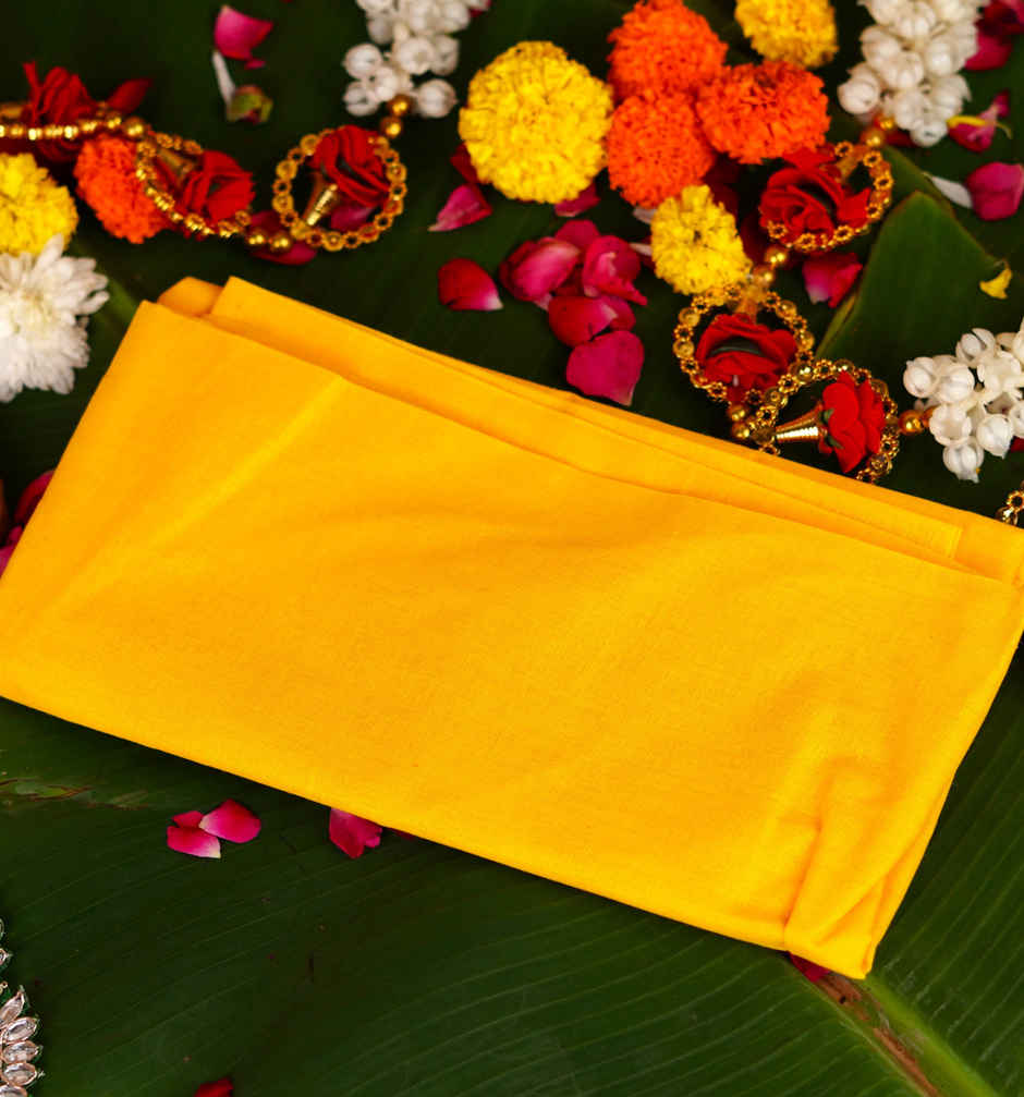 Yellow Pooja Vastra - 1 m | ServDharm