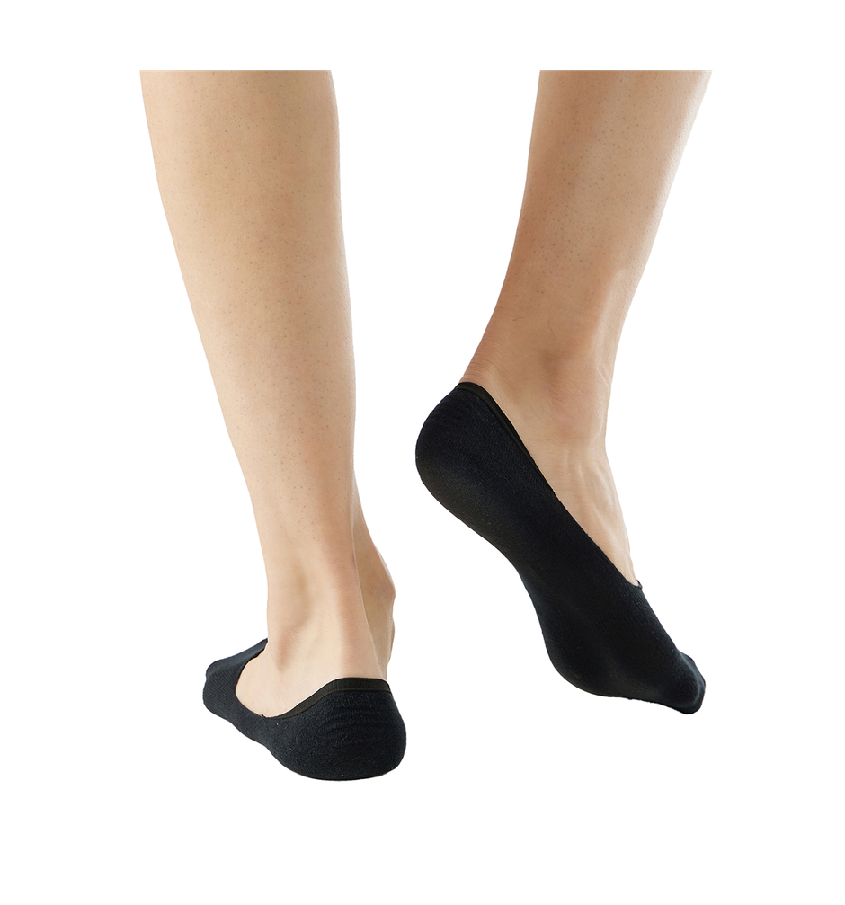 Jockey Men's Solid Cotton, Nylon, and Elastane No Show Socks | Black - Free Size