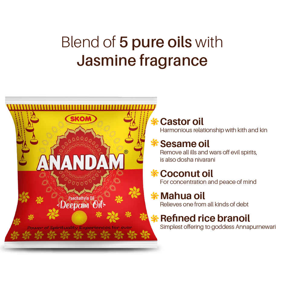 Anandam Deepam Pooja Oil | Pouch