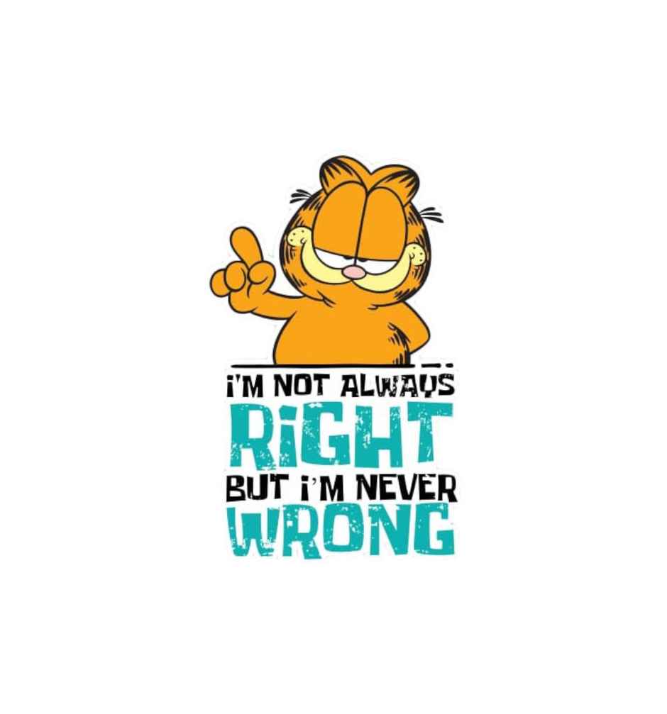 House Of Festivals Always Right - Garfield Official Sticker