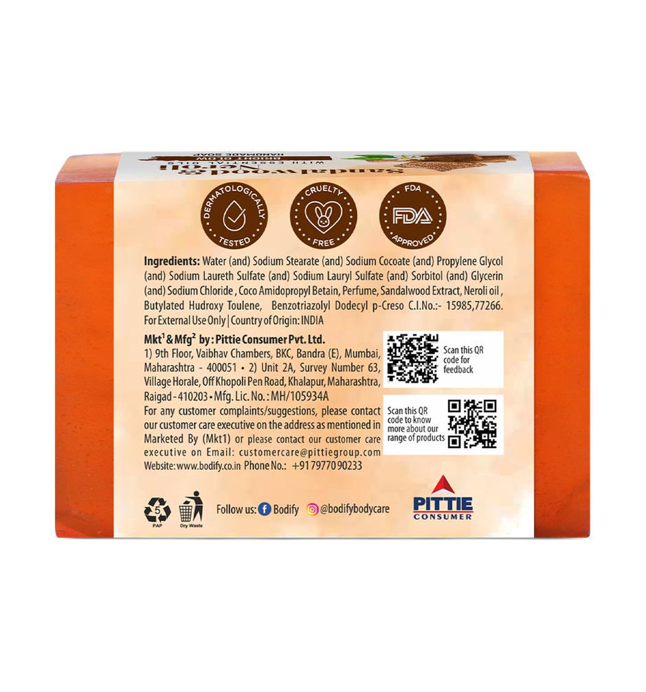 Bodify Sandalwood And Neroli Handmade Soap