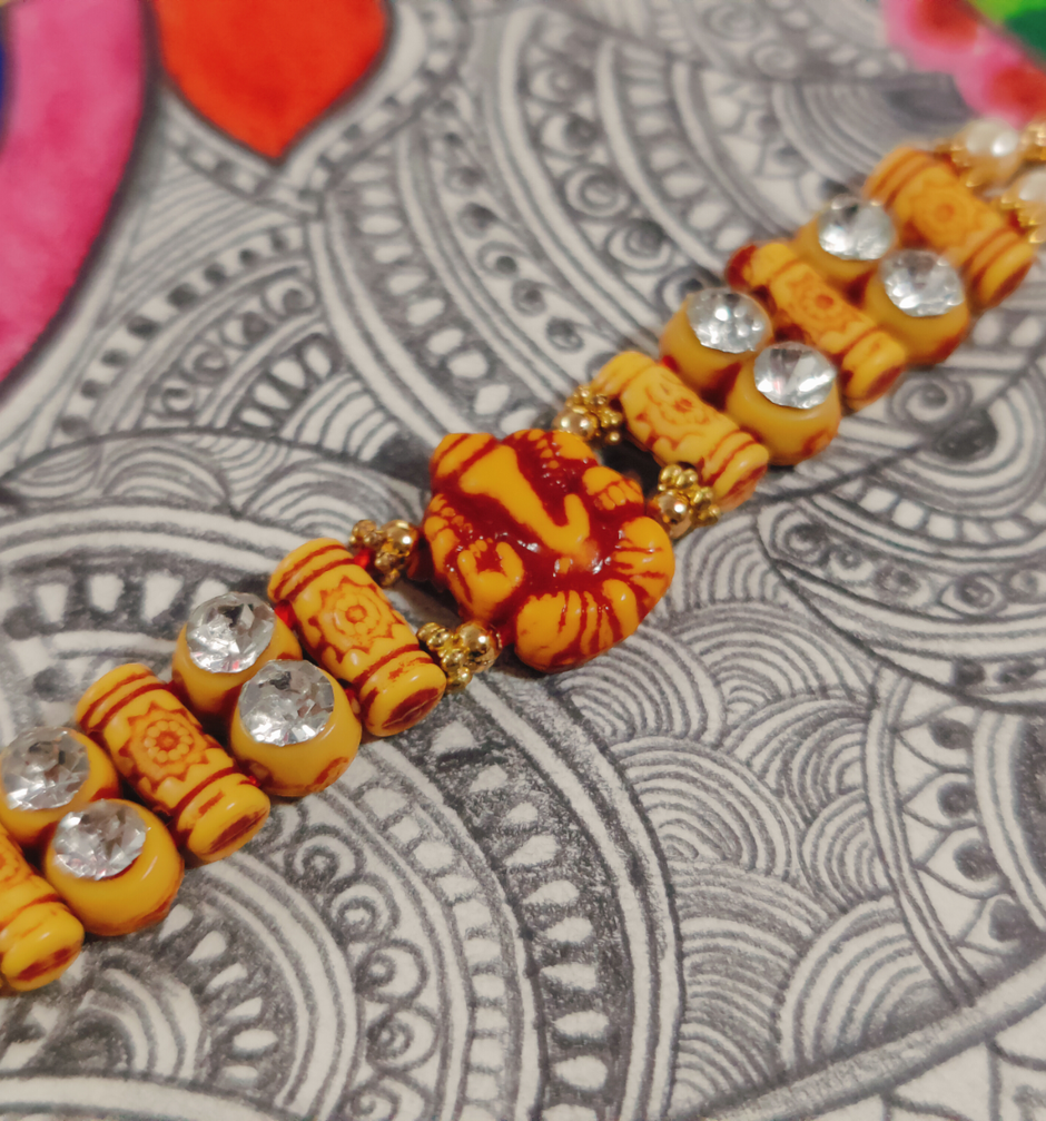 House Of Festivals Ganesh Rakhi - Sparkling Stones