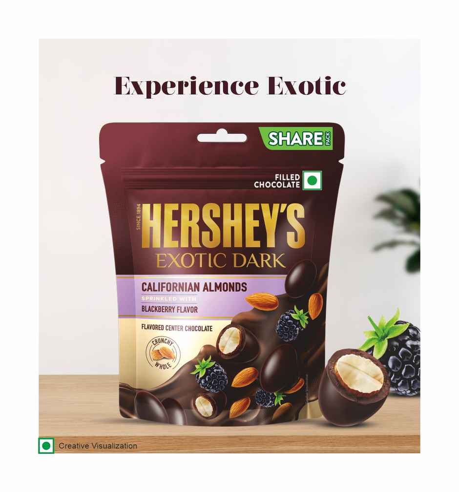 Hershey's Exotic Dark Blackberry Californian Almonds Chocolates Share Bag