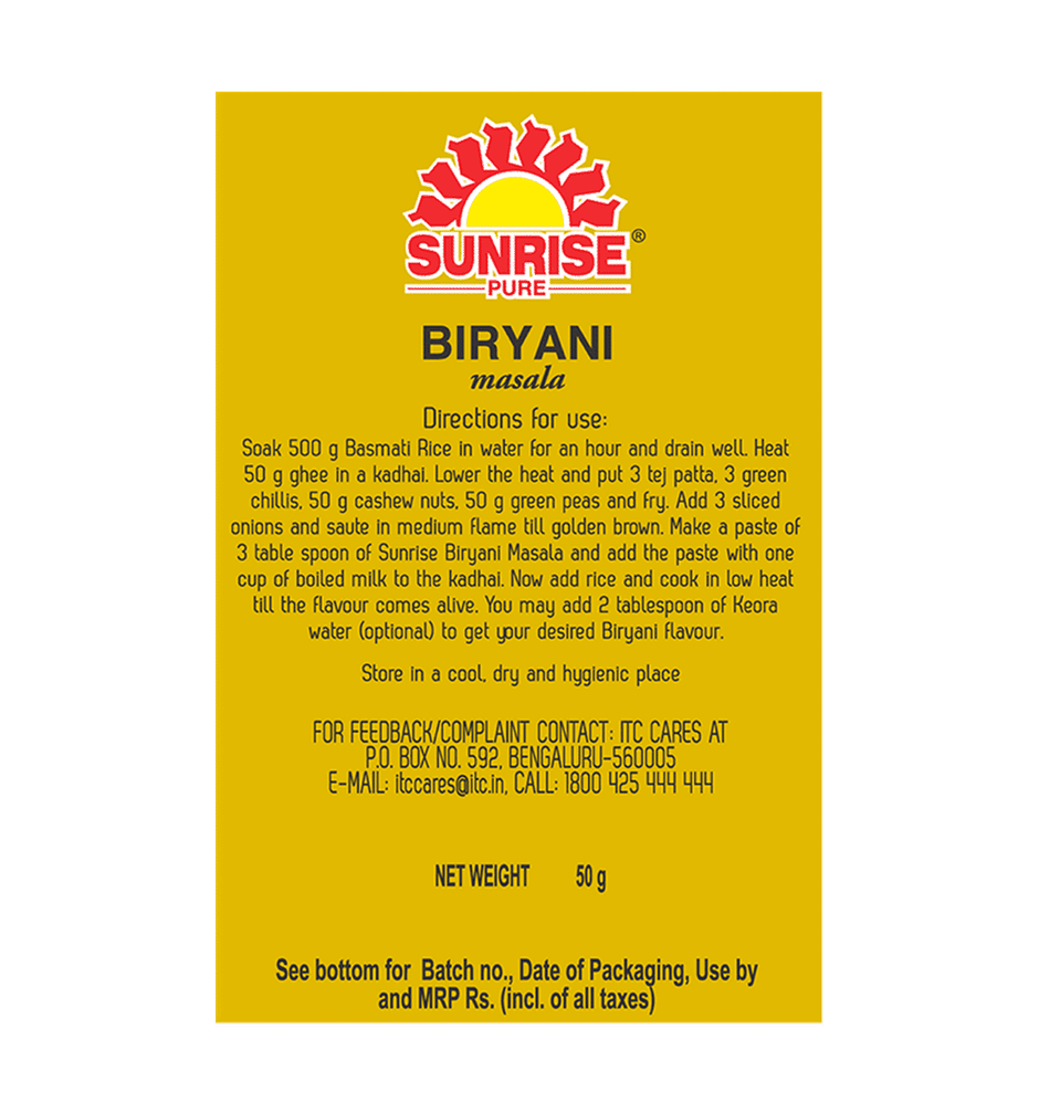 Sunrise Pure Biryani Masala