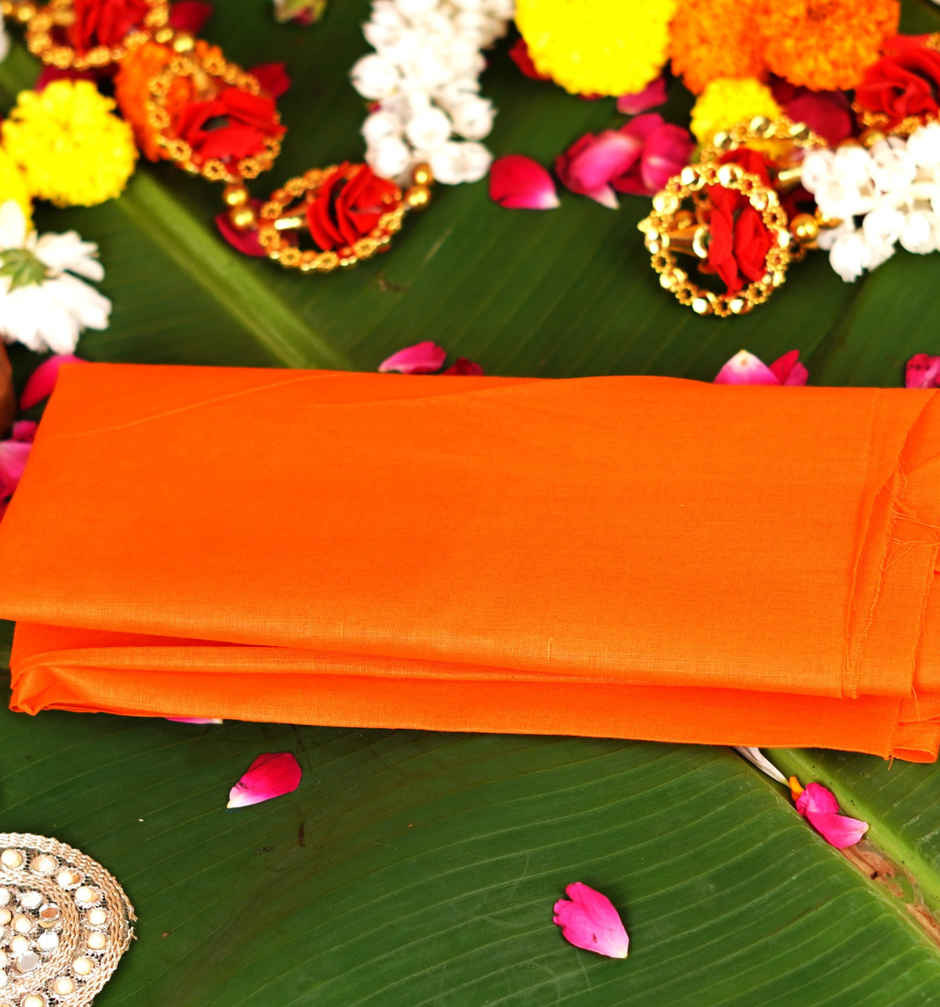Orange Pooja Vastra - 1 m | ServDharm