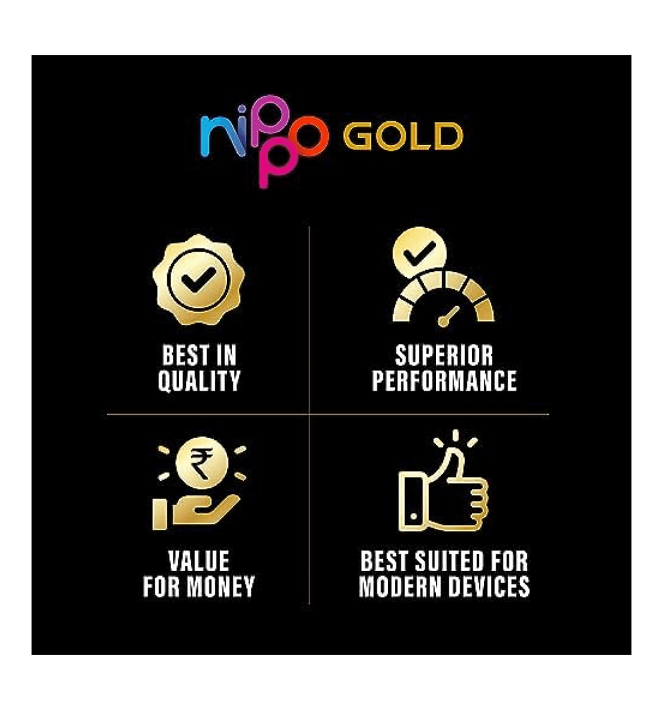 Nippo Gold Carbon Zinc AAA Batteries | Pack of 10