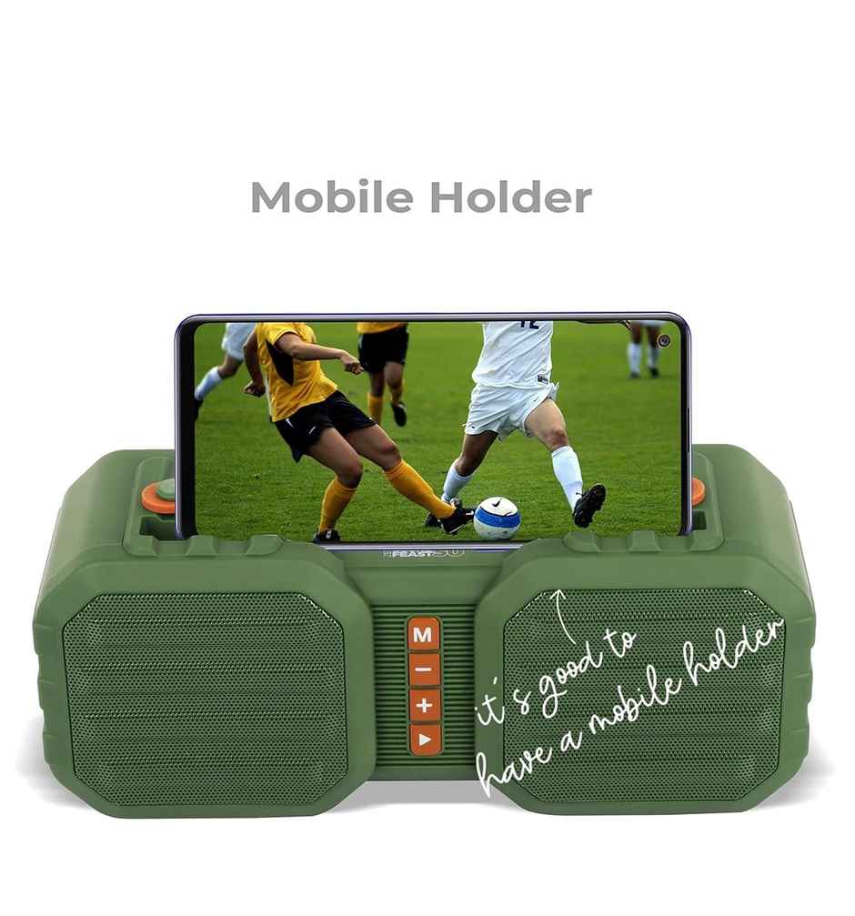 Zebronics Sound Feast 50, 14W BT Speaker, USB, MSD, FM, Call Function (Green)