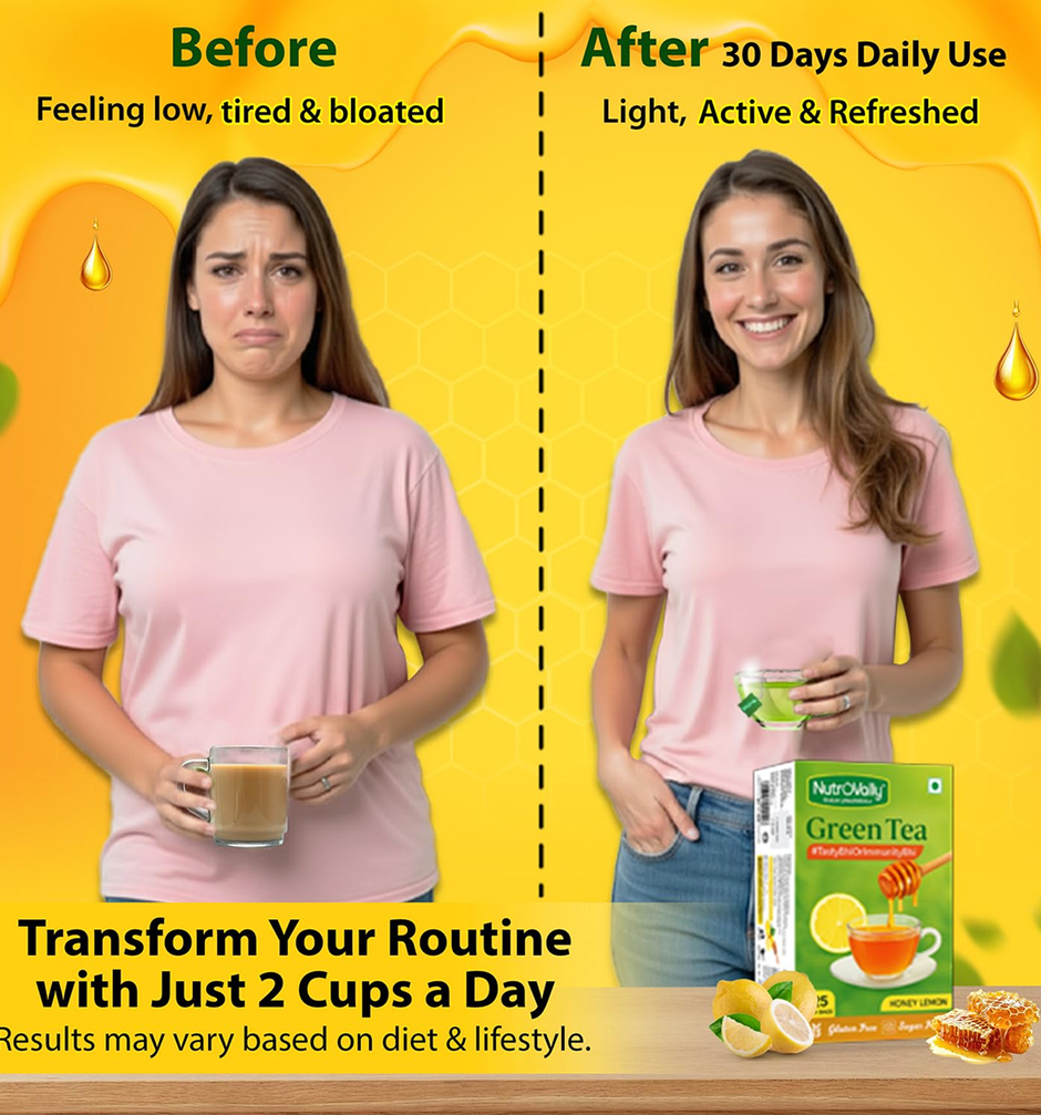 NutroVally Honey Lemon Green Tea Bags