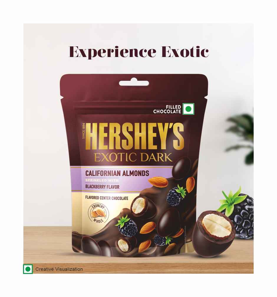 Hershey's Exotic Dark Chocolate Californian Almonds - With Blackberry Crunchy Dark Chocolate Combo