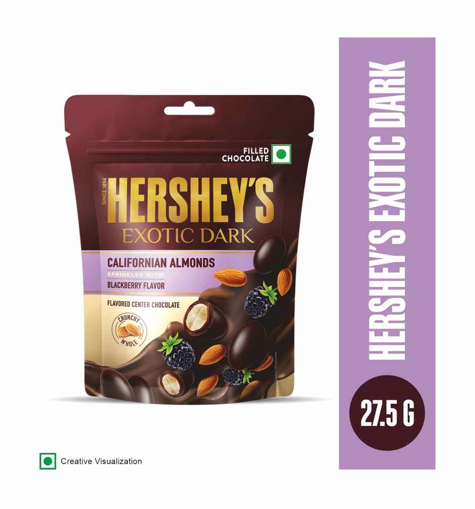 Hershey's Exotic Dark Chocolate Californian Almonds - With Blackberry Crunchy Dark Chocolate Combo