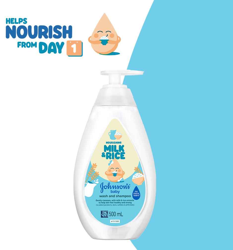 Johnsons Baby Nourishing Milk & Rice Wash & Shampoo