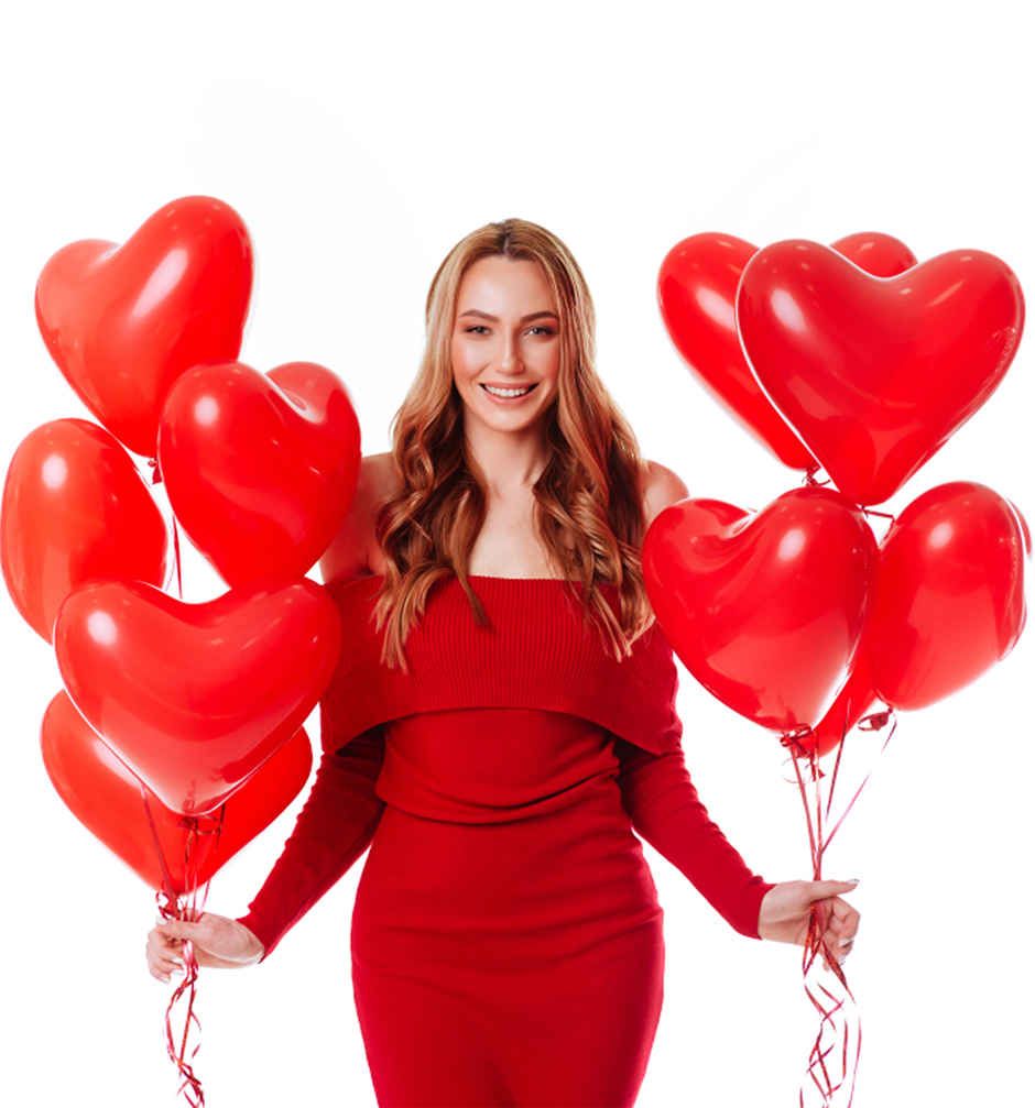Heart Shaped Red Balloons for Decoration | Party Propz